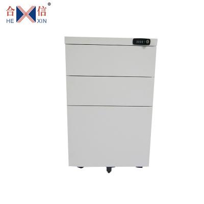 China (Other)Modern Design Furniture Office Adjustable Fashion Under Desk 3 Drawers Metal Pedestal Movable File Storage Cabinet With Lock And Wheels for sale