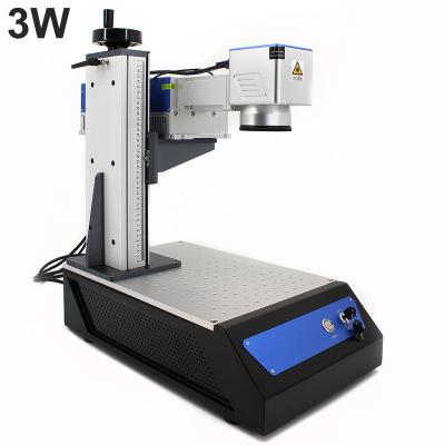 China 3W 5w mini laser machine fiber laser air cooled uv marking machine with raycus/jpt fiber laser for sale