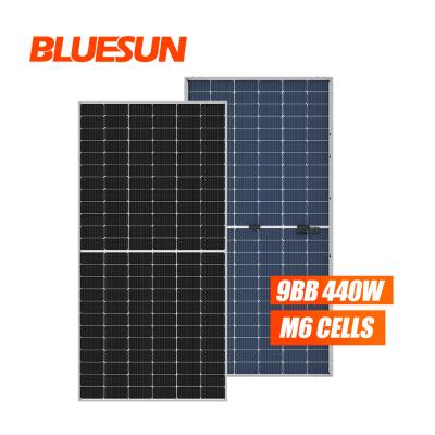 China Ja Half Cell Solar Panels 9bb Mono Bifactial 166mm 435w 440w 450w BSM440M-72HBD Solar Panel en venta