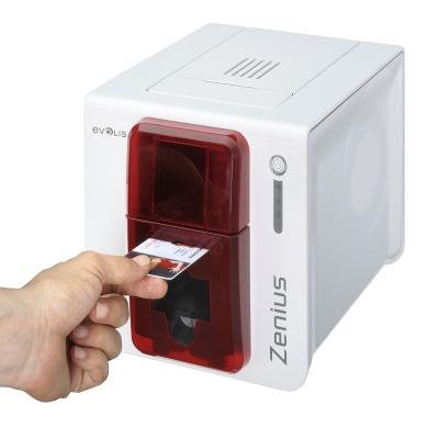 China Color Hot Selling Evolis Zenius Thermal Direct Printing PVC ID Card Printer With Single Side Print for sale