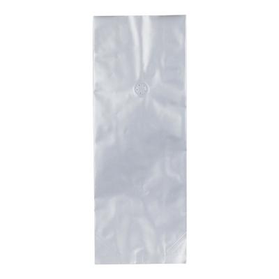 China Recyclable Low MOQ custom logo white Mylar Plastic Bags recyclable flat bottom with valve for sale