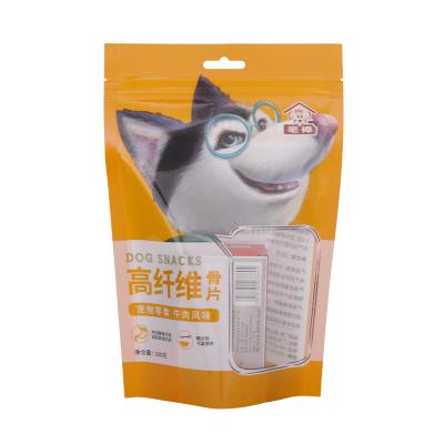 China Recyclable Best-selling Custom Logo Dog Snacks Pouch Pet Food Bag Stand Up Pouch for sale