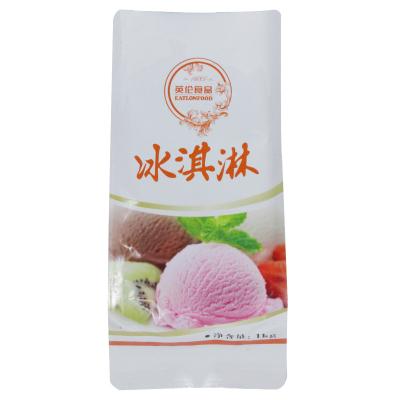 China Recyclable custom edible candy ice cream retail doypack food grade sealed Aluminum Stand Up Food Bag for sale