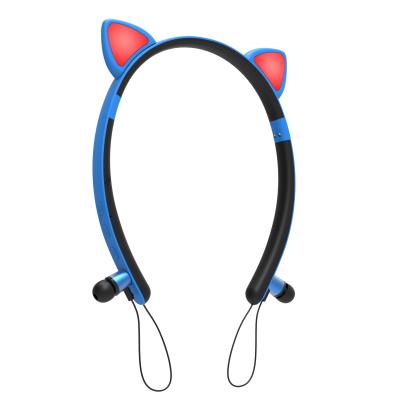 China Laimi 2021 Best Gaming Phone In-Ear From Ouvido Girls Led Foldable Kids Cat Ears Headphones Wireless Headset OEM Wired Headset for sale