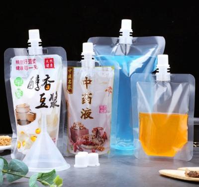 China Disposable Spout Pouch Stand Up Spout Plastic Pouch For Juice Plastic Packaging Bag Laminated Plastic Bag With Spout For Juice Jelly for sale