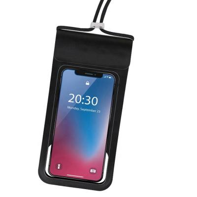 China Simple and fashionable universal cheap portable hanging clear waterproof cell phone pocket 100% touch screen tpu phone bag for sale