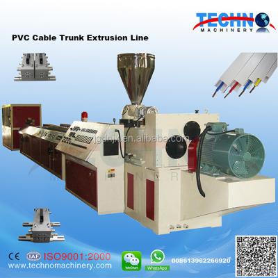 China Profile Customized PVC Cable Chain Making Machine / PVC Channel Profiles Production Line for sale