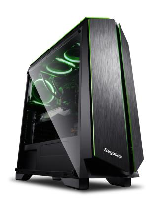 China Cool OEM Customized Design Tempered Glass ATX Case Desktop Computer Cabinet for sale