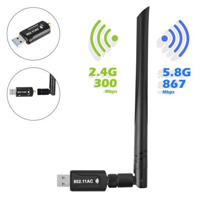 China Desktop 2 USB 4ghz Wireless Receiver Android Mini Wifi USB Wireless Network Adapter for sale