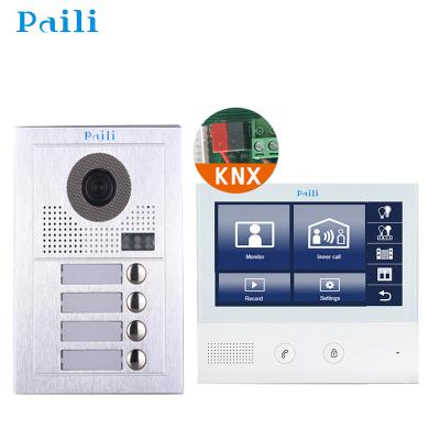 China Home automation 2 wires knx video intercom Paili 2 button video security system door phone system for sale