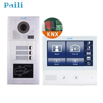 China Waterproof/waterproof hot sale KNX intercom-system LCD videodoorbell Gegensprechanlage system 7