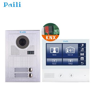 China Paili pl619 security system intercom knx bus home automation 2 smart wire video intercom video door phone for sale