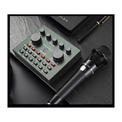 China Creative Live Sound Card Live Streaming Usb Sound Card Condenser Microphone Sound Card Perfect Noise for sale