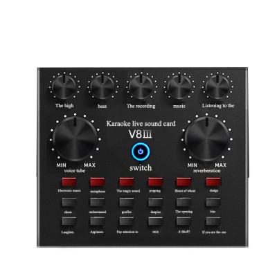 China Perfect Sound Professional Recording Studio Recording Device Audio Interface Mixer Live Broadcast USB Sound Card for sale