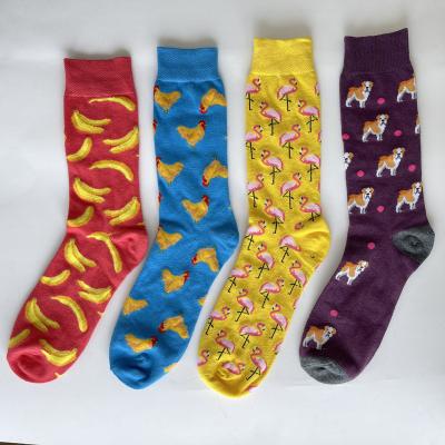 China Wholesale QUICK DRY Happy Cartoon Socks For Men Women Crew Socks Custom Design High Quality Knit Socks for sale