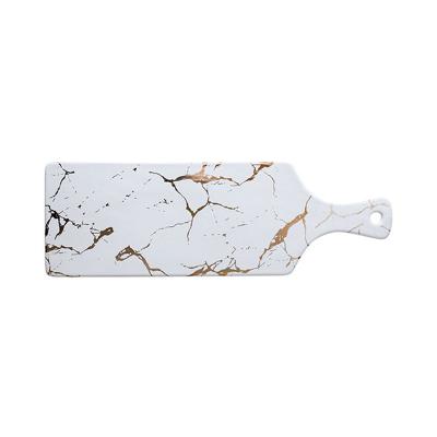 China Marble Steak Serving Trays 44.4*14.7*1cm Simple Rectangular Simple And Decorative Tray for sale