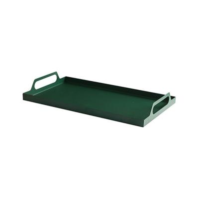 China Minimalist Zuttt Vintage Rectangular Metal Serving Tray For Food Fruit Snacks Desserts for sale