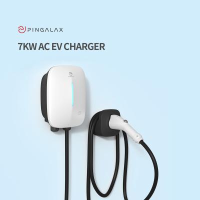 China Veichles 7kw Wallbox Electric Charging Station Pingalax 32a AC Home Ev Charging Station Car Charger for sale