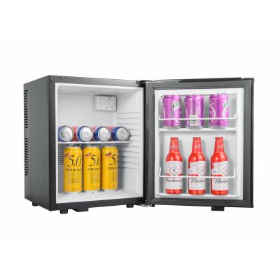 China Mini Fridge Ghana Price Glass 30 Door 46 Liter Portable Black COMPRESSOR Hotel Bar Make-up Brand Refrigerator Home Use for sale