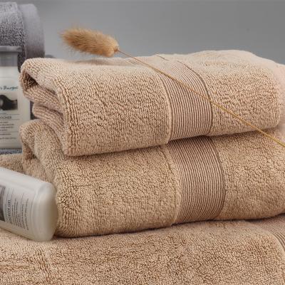 China Hot Sale Luxury Hotel Bath Shower 100 5 Star Cotton White Color Towel Set 3 Pcs For Hotel Used Towels for sale