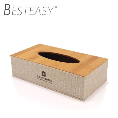 China Waterproof Customized Leather Tissue Box Hotel Leather Napkin Paper Holder Bath Product Tissue Box for sale