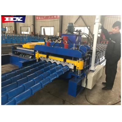 China Building Construction Metal Color Roof Tile Machine Bolivia 800 Glazed Roof Roll Forming Machine for sale