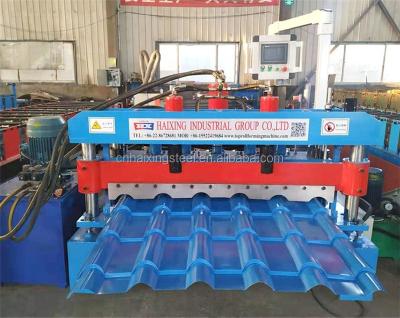 China Building Material Shops Automatic Aluminum Roof Making Machine Steel Glazed Roof Roll Forming Machine for sale