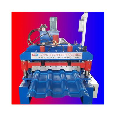 China Low Noise High Speed ​​Tile Press Steel Glazed Roof Roll Forming Machine for sale