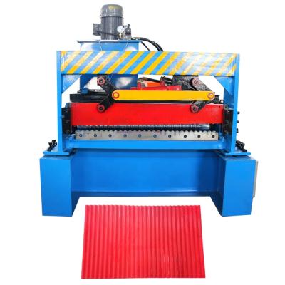 China Free Manual Decoiler Galvanized Corrugated Roofing Metal Machinery Manufacturers Steel Roof Roll Forming Machine for sale