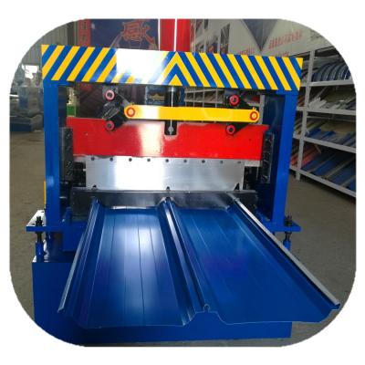 China Building Material Stores KR-18 Position Seam Snap Lock Portable Roofing Panel Roll Forming Machine for sale