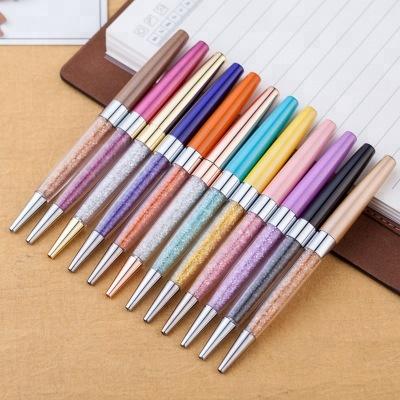 China Promotional Direct Custom Pen Fashion Metal Pen Factory Multicolor Rotary Pen Advertising Gifts Rhinestone Pen Custom Logo for sale