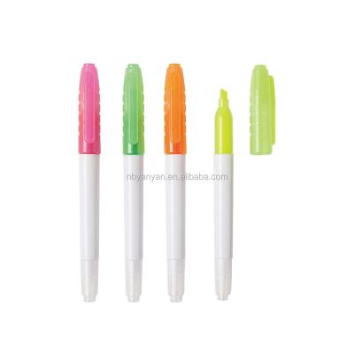 China office & Markers 2 in 1 erasable marker pen, CH-6202, textile marker pen, school erasable highlighter bar for sale