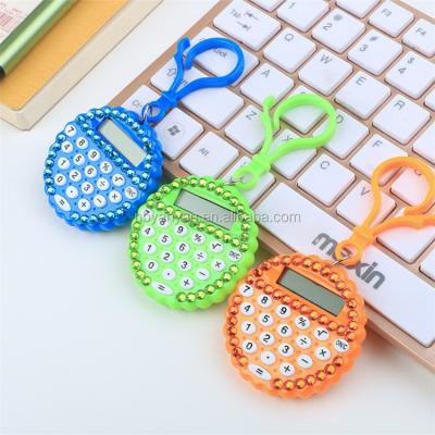 China Mini Portable Hook Type Spot Round Universal Purpose Drilling School Supplies Calculator Plastic Calculator for sale