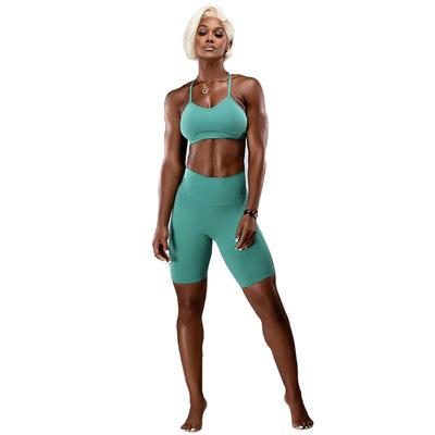 China Wholesale Customized Antibacterial Yoga Sportswear Solid Colors Fashionable Suit Five Sets High Elastic Fitness Yoga Set for sale