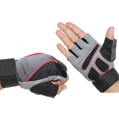 China Half Finger Gym Fingerless Workout Fitness Outdoor Cycling Gloves Non Slip Wrist Guard Weight Gloves for sale