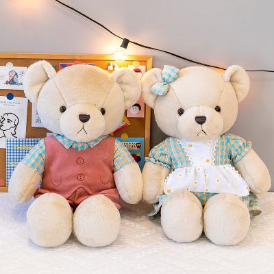 China XUX Cartoon Cute Teddy Bear Plush Toy With Clothes Kawaii Bear Soft Stuffed Plush Toy Festival Gift Doll for sale