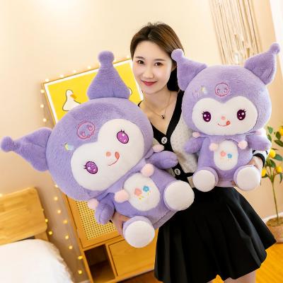 China XUX Cartoon Stuffed Kuromi Plush Toy Purple Soft Sofa Pillow Companion Kawaii Doll Birthday Wholesale for sale