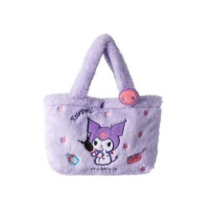 China Cinnamoroll Backpack XUX Boutique Cartoon Plush Cinnamoroll Handbag All Match Lovely Kuromi Melody Plush Accessory Cute Gift Girl Bag for sale