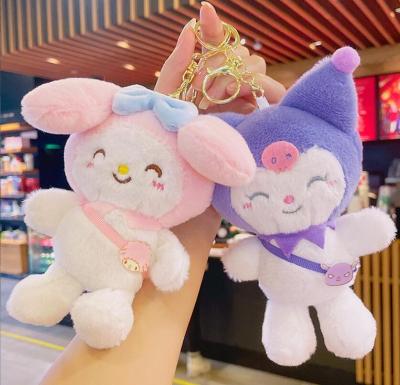 China XUX Cartoon Cute Stuffed Sanrio Kuromi Plush Toy Cinnamoroll Melody Pendant Ornaments Wholesale 12*16cm for sale