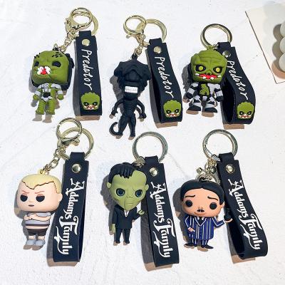 China Cartoon XUX Cartoon PVC Soft Car Keychain Key Chain And Bag Ornament Hanging Keychain for sale