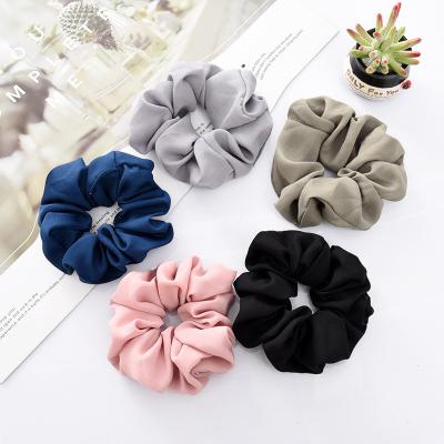 China Environmentally Friendly Hot Selling Cute Hair Scrunchies Solid Color Girl CIA Version Wholesale Korean Hair Scrunchies Fashion Scrunchies for sale