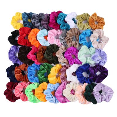 China Environmentally Friendly Hot Selling Grace Color Round Scrunchies Hair Accessories Elegant Good Quality Elastic Ponytail Headband Girl for sale