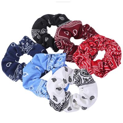 China New Hot Selling Environmentally Friendly Fabric Floral Hair Bands Korea Ponytail Hair Accessories Hair Scrunchies For Women for sale