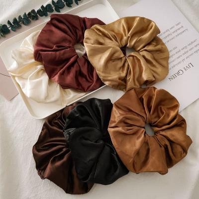 China Environmental protection newcomer material women C.I.S. fashion hair accessories elastic ties fine color fabric women girl scrunchies for sale