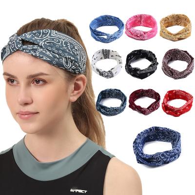 China European and American style variety hot selling colors sports elastic knot headband for sale