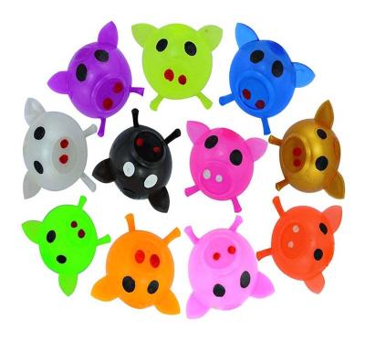 China High Quality Funny TPR Environmental-Friendly Colorful Sticky Pig Splat Washable Hot Selling Head Balls for sale