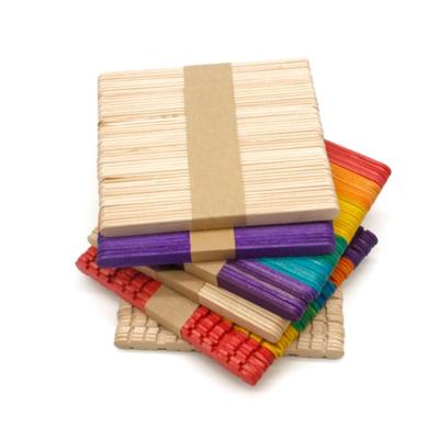 China Sustainable Ice Stick Plain (50pcs) / Colorful Pine Wood Stick / Popsicle Stick / Batang Aiskrim DIY Art for sale