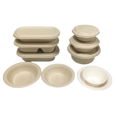 China Minimalist Eco Sugar Cane Bagasse Take Out Disposable Soup Bowls for sale