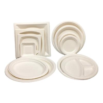 China Eco Minimalist Sugarcane Bagasse Dinner Sets Tableware Sets Wholesale Disposable Disposable Dishes for sale