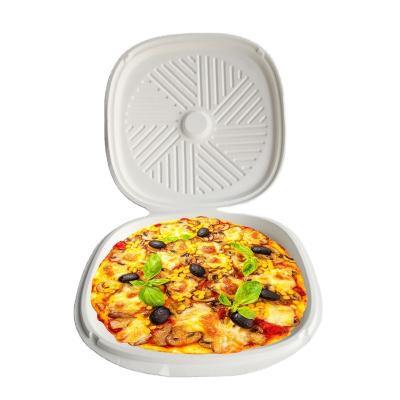 China Wholesale Biodegradable Eco 12 Inch Disposable Degradable Sugarcane Bagasse Pizza Box for sale